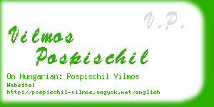 vilmos pospischil business card